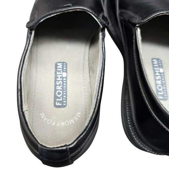 Florsheim Mens Forum Moc Toe Slip-On Dress Shoes 8D Black Leather NIB CM2080 - Picture 10 of 14